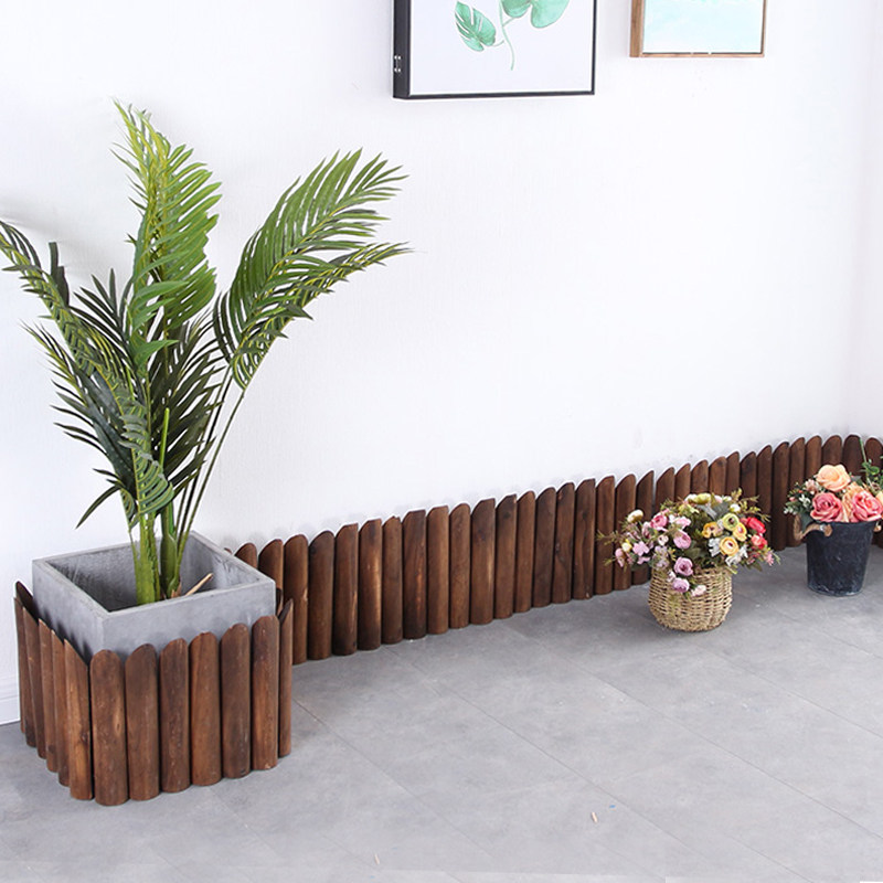 防腐木栅栏木头围栏木质小篱笆花园花圃花坛阳台种花养花家庭园艺