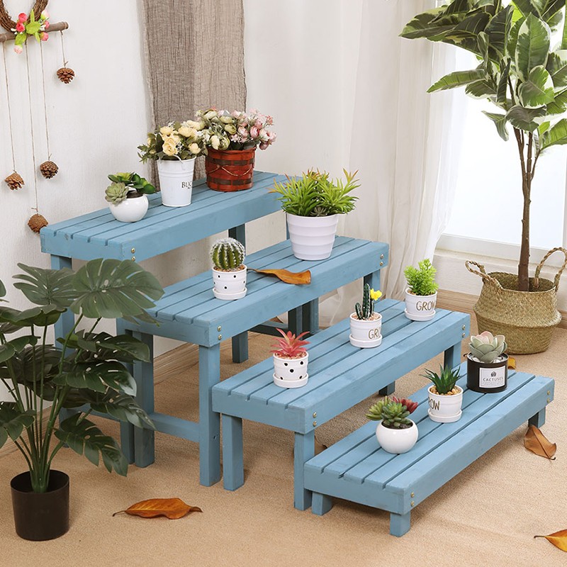 户外防腐木花架室外庭院露天多层室内实木三层阳台单层阶梯花架子