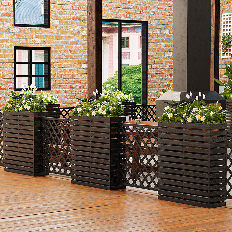 户外庭院防腐木花箱隔断花槽露台花园栅栏围栏花盆长条形花坛花架,鲜花速递/花卉仿真/绿植园艺,花盆,淘宝优惠券,粉丝福利购,淘宝优惠卷
