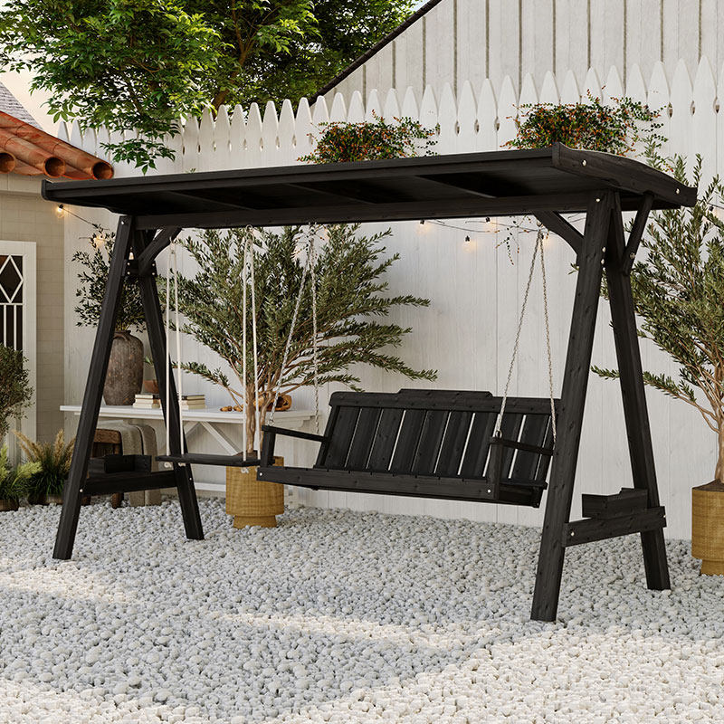 露天阳台吊椅防腐木庭院秋千防水防晒双人木质荡秋千户外休闲摇椅,住宅家具,户外秋千,淘宝优惠券,粉丝福利购,淘宝优惠卷