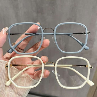 无镜片装饰眼镜女无度数高级感显脸小素颜神器大框眼眶镜架韩版