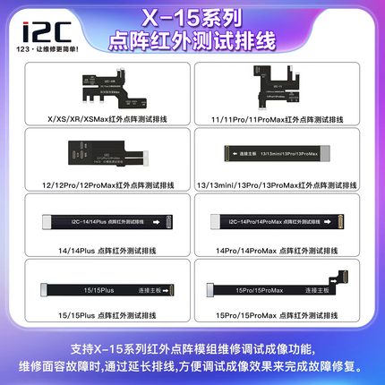 i2C X-15系列红外点阵测试排线 调试成像效果来完成故障修复对位