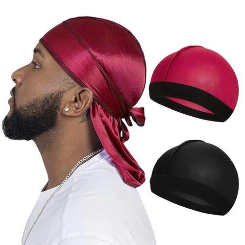 3PCS/LOT Long Silky Durag Long Tail Silky Scarf Doo Rag Pir