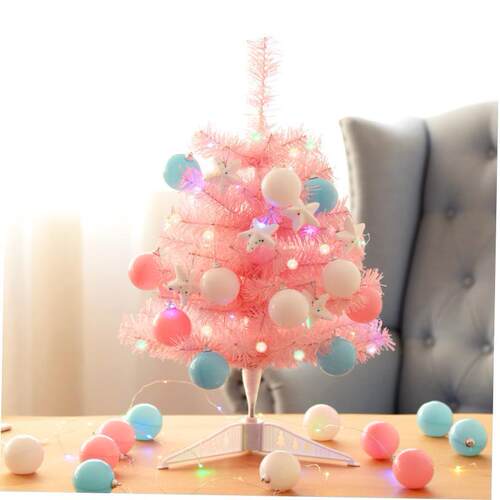 30cm pink Christmas tree tabletop decoration 圣诞树摆件