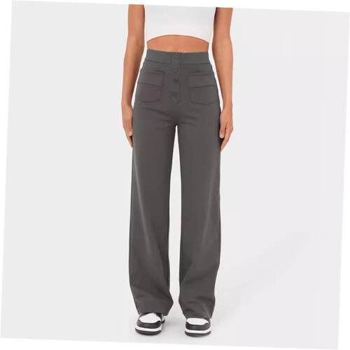 欧美直筒女休闲裤Women high-waisted high-stretch casual pants