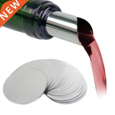 50Pcs Silver Wine Pourer Disk Drip-proof Drop Drip Stop Pour