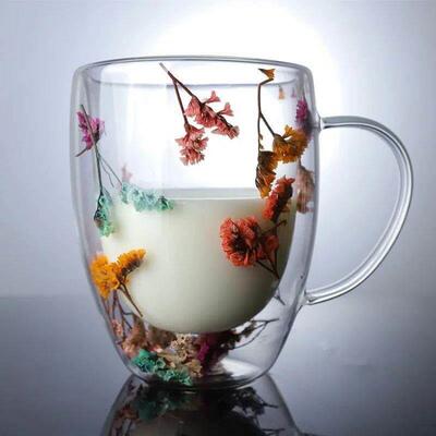 Double Layer Glass Cups High-temperature Resistant High Boro