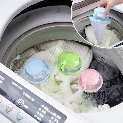 Washing Machine Lint Filter Bag Laundry Mesh Hair Catcher Fl