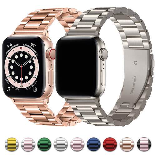 不锈钢表带适用于Apple Watch Band 49mm 40mm 44mm 45