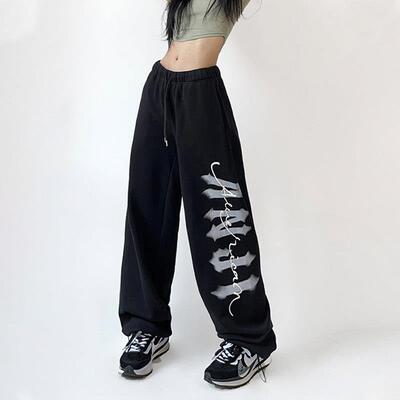 Kpop Sreetwear Black Jogger Sports Pants Women Hippie Haraju