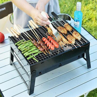 Barbecue stove, household charcoal, outdoor folding barbecue