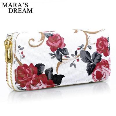 ags Wild Double Zipper Clutch Bag Multi-card Women Bag Purse