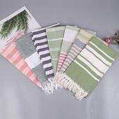 linen fringed beach towel towel沙滩巾棉 Turkish bath cotton