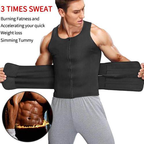 Men Waist Trainer Sauna Vest Fitness Corset Abdomen Slimming