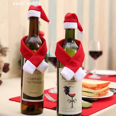 Christmas non-woven fabric wine bottle decoration耶诞酒瓶套