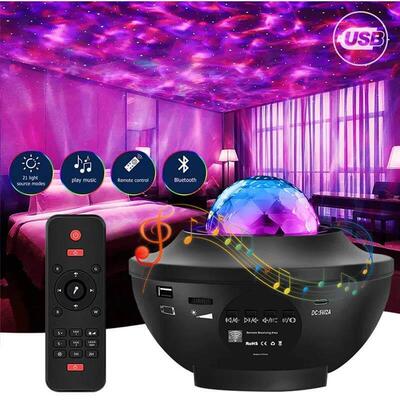 Colorful Starry Projector Galaxy Night Light Child Bluetooth