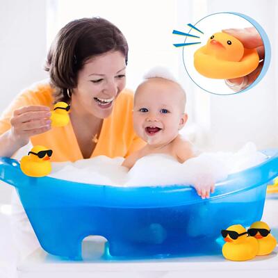 24PCS Duck Toys Mini Rubber Ducks Squeak and Float Duc