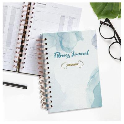 fitness journal exercise food work out weekly daily planner