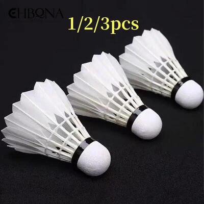 1/3pcs Badminton Balls Shuttlecock White Goose Feather Flyin