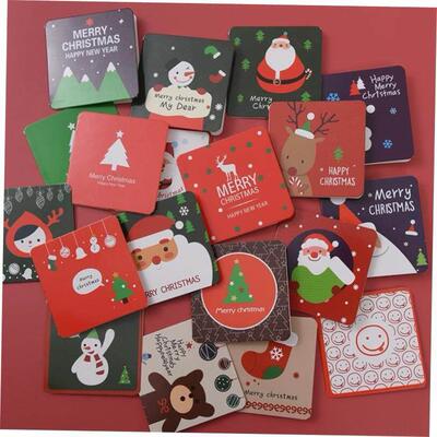 mini christmas card small message wish cards cute 圣诞贺卡小