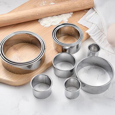 Round Cookie cake Cutters Pastry Baking Circle Ring Molds