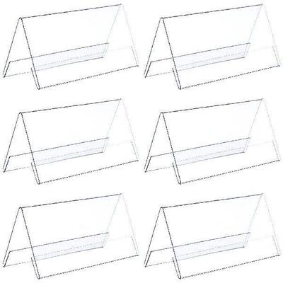 6Pcs Acrylic Conference Table Cards 120x60mm Desk Name