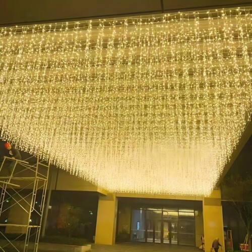 彩灯氛围灯满天星灯串瀑布灯户外太阳能闪灯防水网红店铺装饰灯串