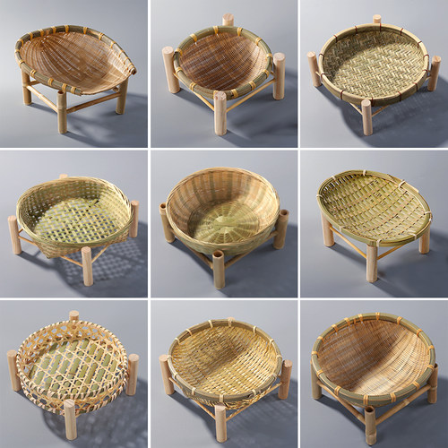 竹编果盘点心篮竹制品