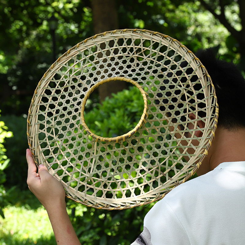 竹编斗笠帽竹帽舞蹈表演道具