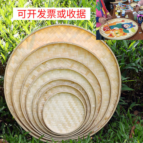 竹编幼儿园绘画装饰竹匾