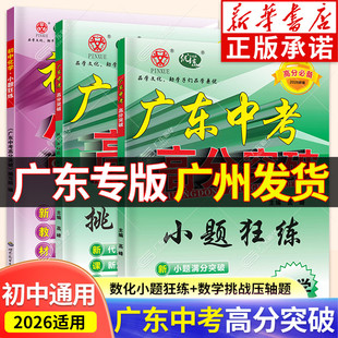 【新华书店】2026适用广东中考高分突破小题狂练数学化学物理初中数学专项训练高分突破中考数学专项提高高分突破考前冲刺一轮复习