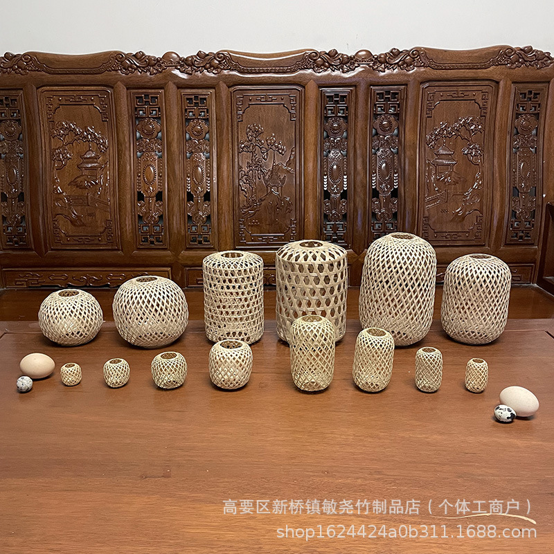 新年竹编灯笼精品纯手工制作复古禅意婚庆周岁宴装饰节日灯饰挂件