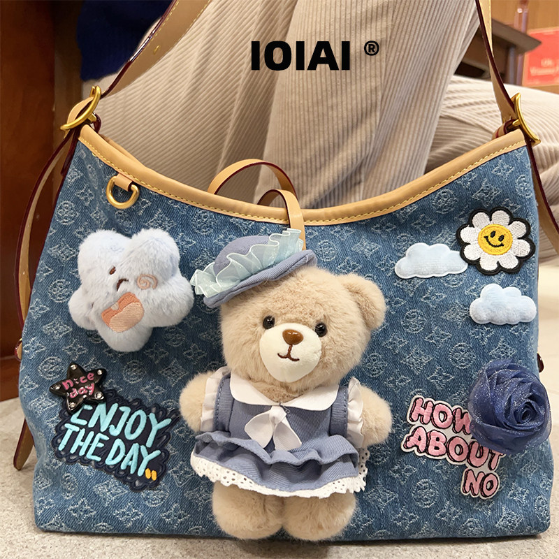 IOIAI小众设计风高级感托特hobo包包女上课通勤大容量单肩斜挎包,箱包皮具/热销女包/男包,托特包,淘宝优惠券,粉丝福利购,淘宝优惠卷