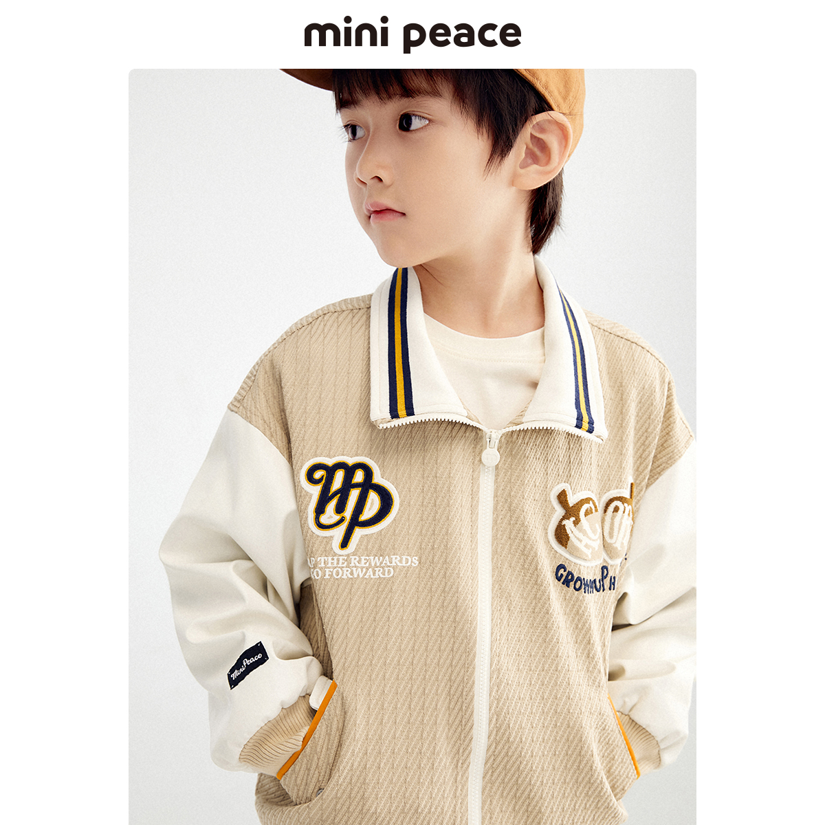 专柜童装minipeace春秋翻领