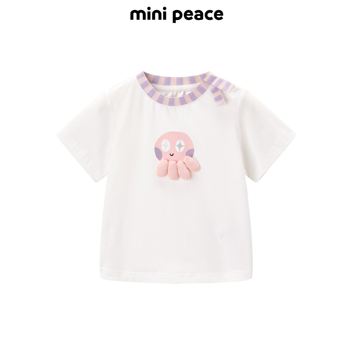 【专柜同款】minipeace太平鸟童装幼童短袖T恤宝宝立体图案夏装