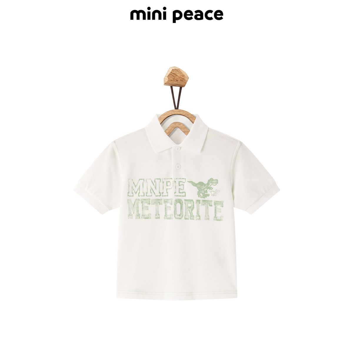 【专柜同款】minipeace太平鸟童装男童POLO衫儿童白色短袖T恤夏装