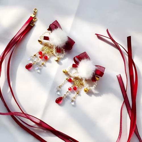 古风汉服过年发饰发夹