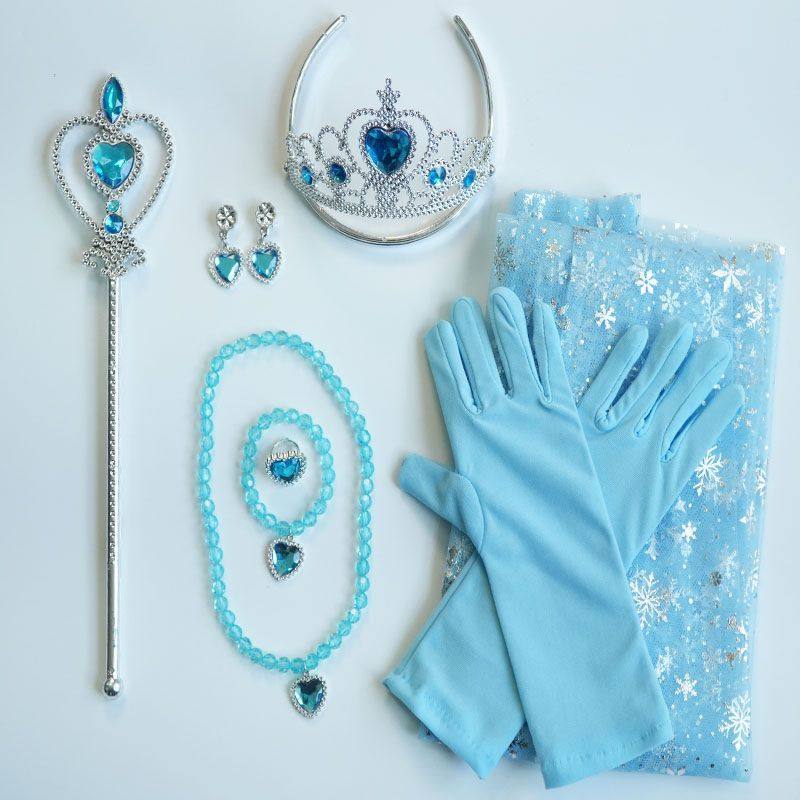 艾莎公主披风套装儿童新款项链手链魔法棒皇冠珍珠爱心披肩斗篷女,童装/婴儿装/亲子装,项链,淘宝优惠券,粉丝福利购,淘宝优惠卷