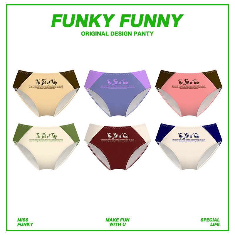 怪趣酱美式复古拼色原创手绘内裤女纯棉裆甜妹可爱学生少女三角裤,女士内衣/男士内衣/家居服,女三角裤,淘宝优惠券,粉丝福利购,淘宝优惠卷