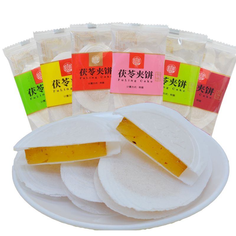 稻香村茯苓夹饼正宗老北京特产小吃零食传统糕点心休闲美食伏苓饼