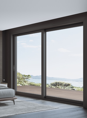 新豪轩V105阳台重型推拉门厨房铝合金移门二三轨提升门现代简约款
