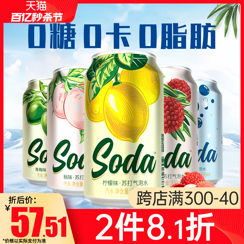 名仁苏打水气泡水330ml*24罐