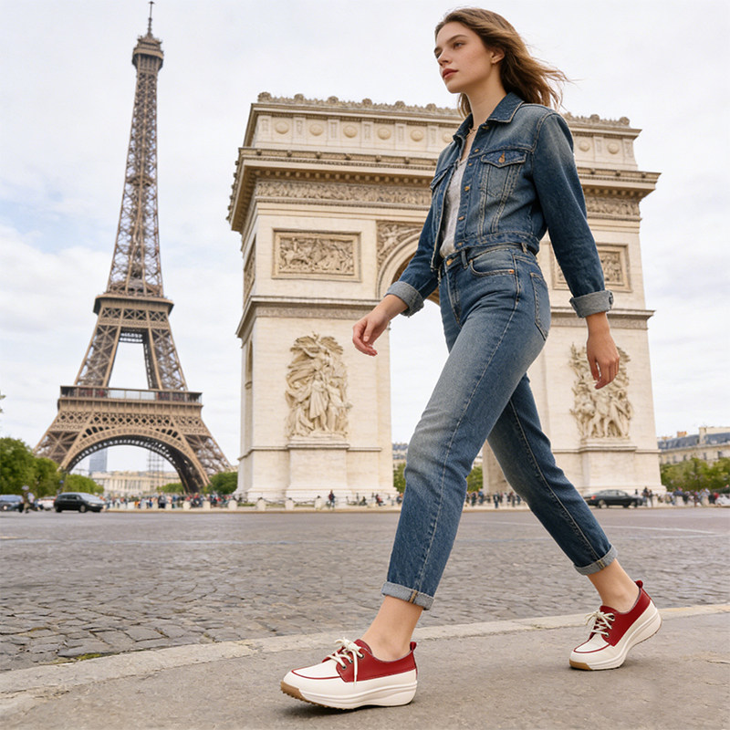 中年妈妈厚底休闲鞋女纯色系带运动鞋增高显瘦百搭不累脚时尚女鞋,女鞋,时尚休闲鞋,淘宝优惠券,粉丝福利购,淘宝优惠卷