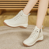 小个子高帮鞋 秋冬款 软底轻便 女2026年新款 厚底增高中年运动休闲鞋