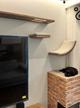 Homeaire猫爬架猫跳台猫跑道猫墙不占地实木上墙壁猫抓柱猫抓板