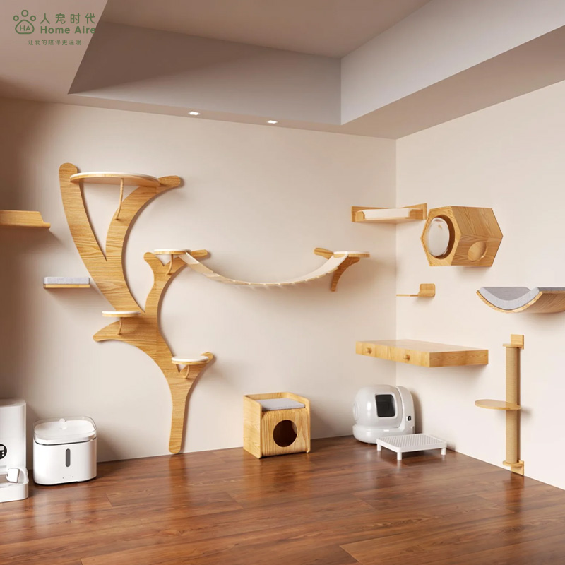 Homeaire人宠时代猫爬架上墙免费排版设计猫树挂壁式猫爬架不占地