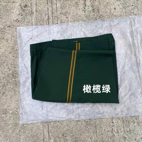 正品条纹橄榄绿武款夏季裤长裤薄款涤丝速干免烫单夏裤正装西裤
