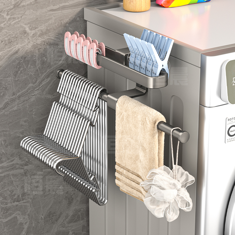 放晾衣架收纳整理架免打孔