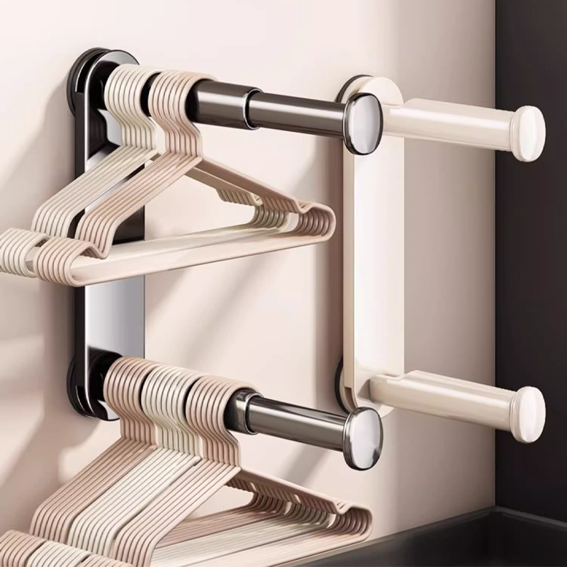 吸盘壁挂式晾衣架家用挂衣收纳