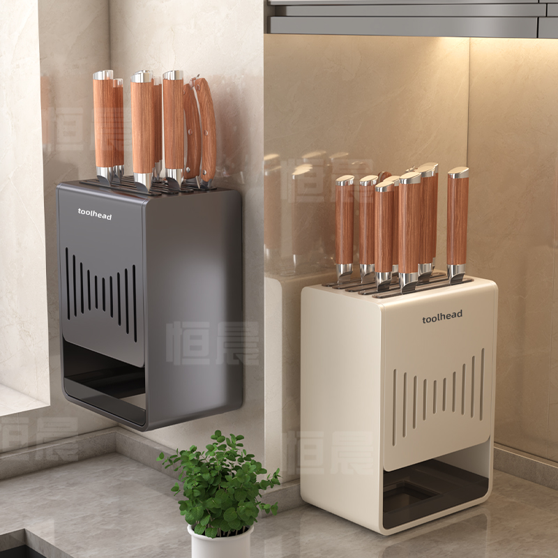 厨房刀架置物架枪灰菜刀架台面